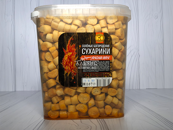 Сухарики с красной икрой в Софрино