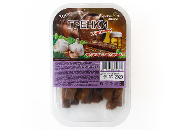 Сурские гренки Чеснок с зеленью (100 гр) в Софрино