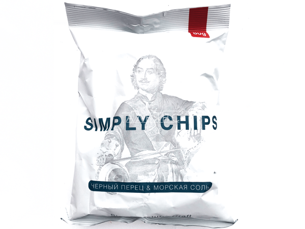 Картофельные чипсы "Simple chips" Морская соль и черный перец 80 гр. в Софрино
